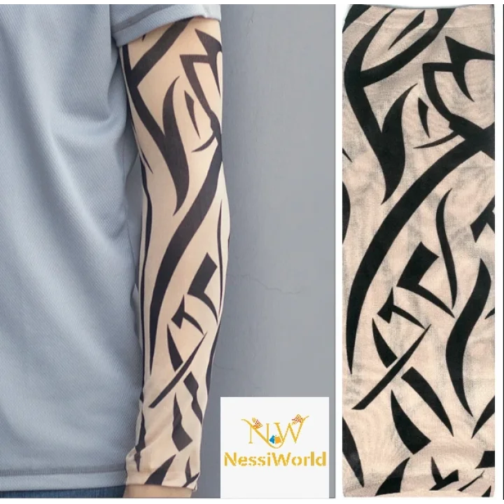 Mey İthalat® Giyilebilir Kol Dövmesi Çorap Dövme 3D Baskılı Kol Bacak Dövme 2 Adet Model 10