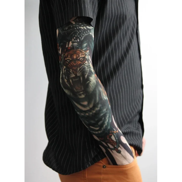 Mey İthalat® Giyilebilir Kol Dövmesi Çorap Dövme 3D Baskılı Kol Bacak Dövme 2 Adet Model 3