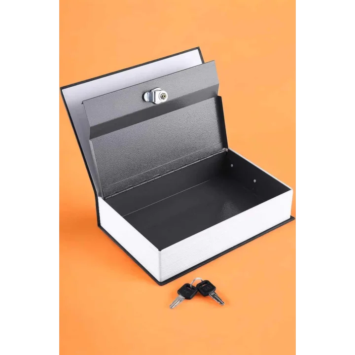 Mey İthalat® Gizli Kasa İngilizce Sözlüğü Kitap Görünümlü Anahtarlı Gizli Mini Çelik Kasa Kilitli