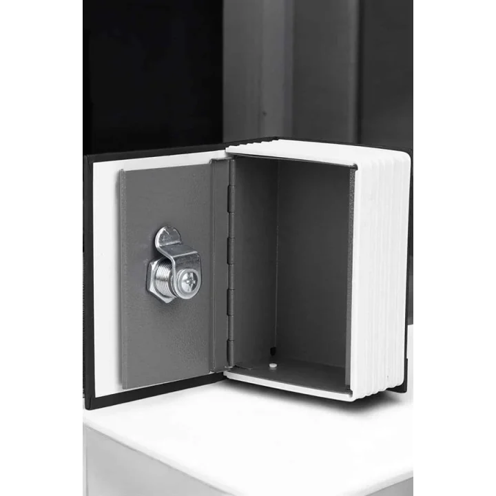 Mey İthalat® Gizli Kasa Kitap Görünümlü Anahtarlı Çelik Mini Kasa