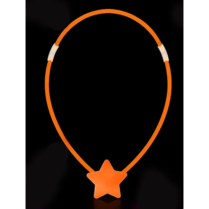 Mey İthalat® Glow Stick Yıldız Kolye - Glow Kolye - Glow Stick Partisi Yıldız Kolye 6 Adet