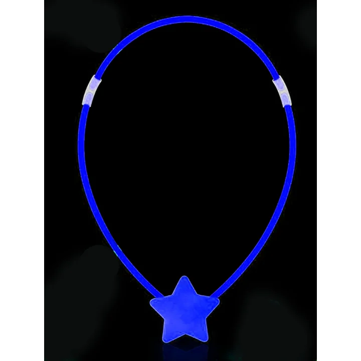 Mey İthalat® Glow  Yıldız Kolye - Glow Kolye - Glow Partisi Yıldız Kolye 6 Adet