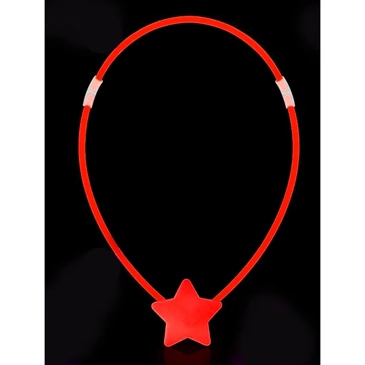 Mey İthalat® Glow  Yıldız Kolye - Glow Kolye - Glow Partisi Yıldız Kolye 6 Adet