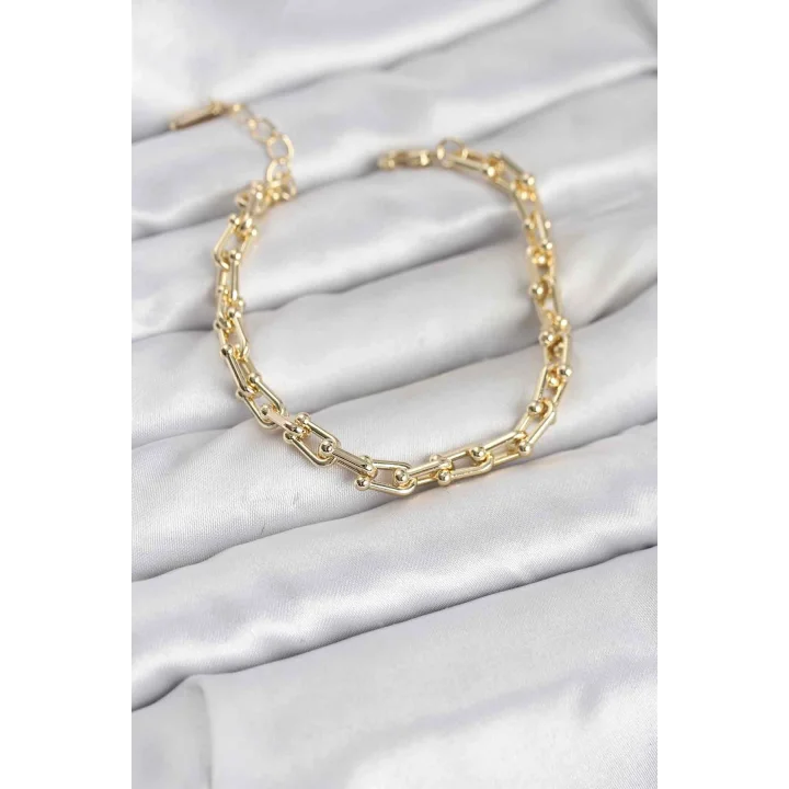 Mey İthalat® Gold Renk Tifani Model Pirinç Kadın Bileklik
