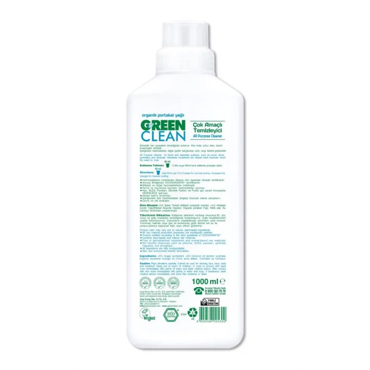 Mey İthalat®   Bitkisel Çok Amaçlı Temizleyici 1000 ml