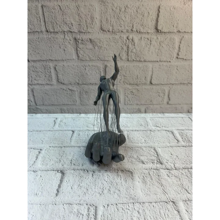 Mey İthalat® Gri El İnsan Figürü Minimal ve Anlamlı Dekoratif Biblo Modern Ev Dekorasyonu