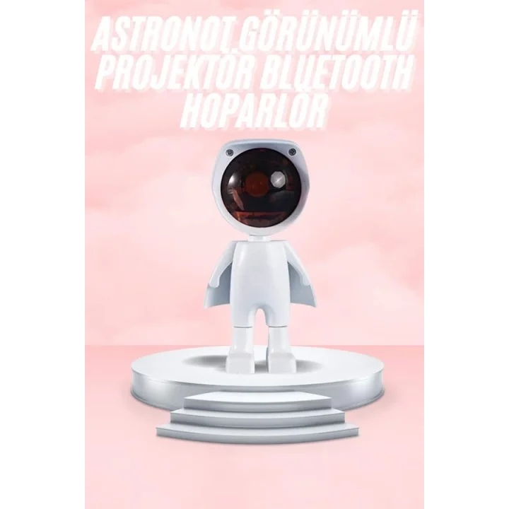Mey İthalat® Gün Batımı Lambası Işık Arka Plan Projektör Sevimli Astronot Enerji Tasarruflu