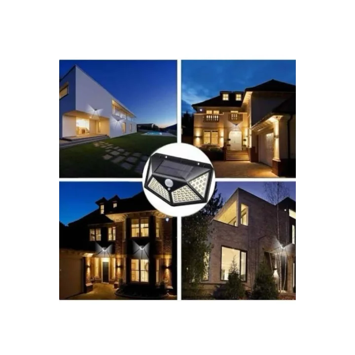 Mey İthalat® Güneş Enerjili Bahçe Lambası 100 Led Bahçe Lambası Bahçe Aydınlatma
