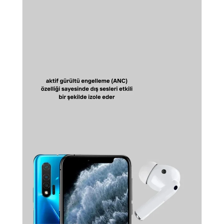 Mey İthalat® Gürültü Engelleme Özellikli Kablosuz Bluetooth Kulaklık –  Type-C Hızlı Şarj