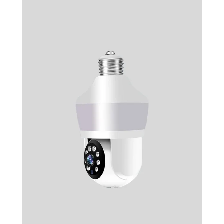 Mey İthalat® Hareket Algılamalı 360° Wi-Fi Akıllı Ampül Kamera