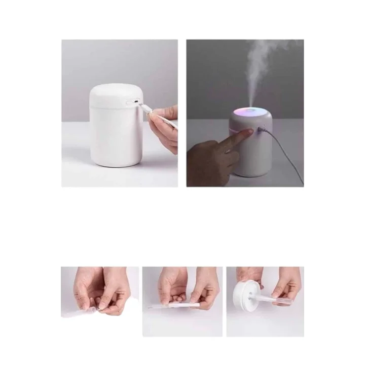 Mey İthalat® Hava Nemlendirici Ultrasonik Mini Hava Temizleyici Aromaterapi