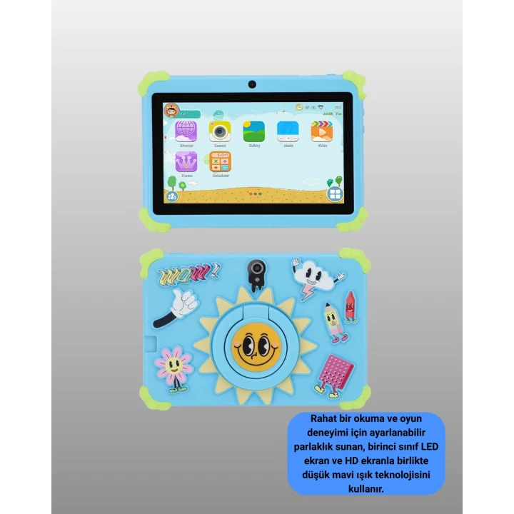 Mey İthalat® HD Ekranlı 7 İnç Tablet WiFi ve Bluetooth Bağlantılı