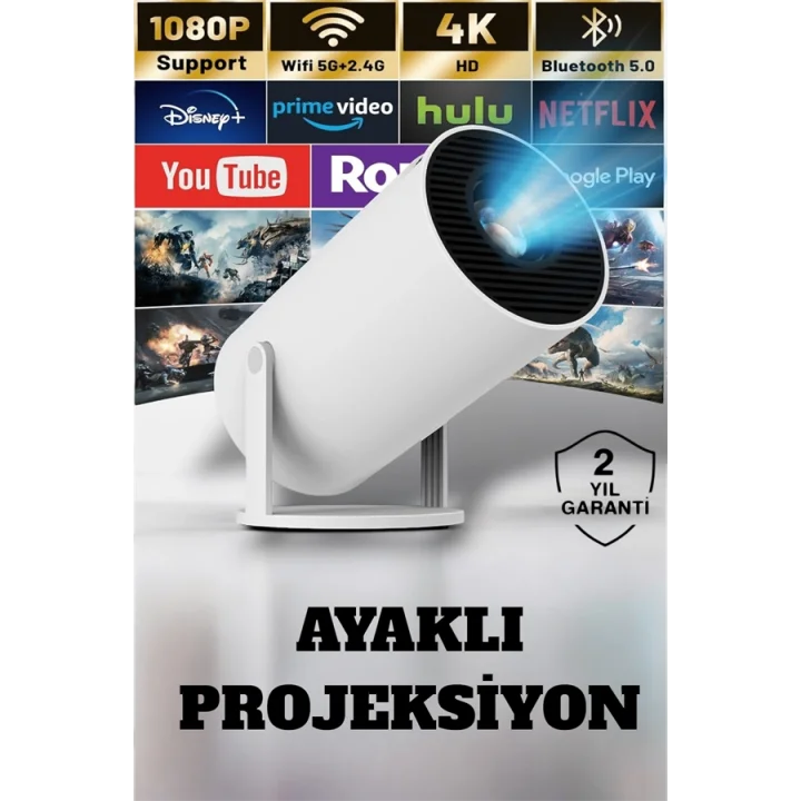 Mey İthalat® HDMI ve Full HD Teknolojili 160 ANSI Lümen Kablosuz Projeksiyon