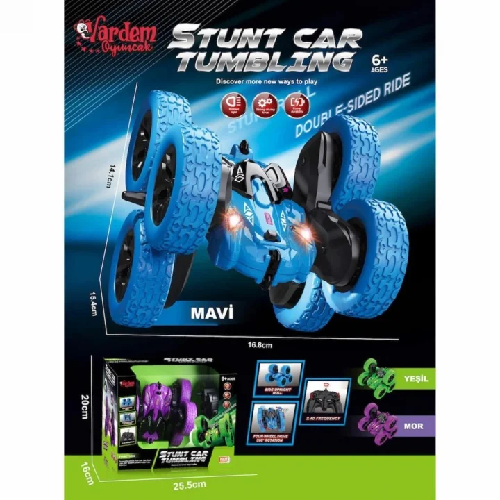 Mey İthalat® HG6-03 Kumandalı Şarjlı 2.4 Ghz 6 Teker Akrobat Araba