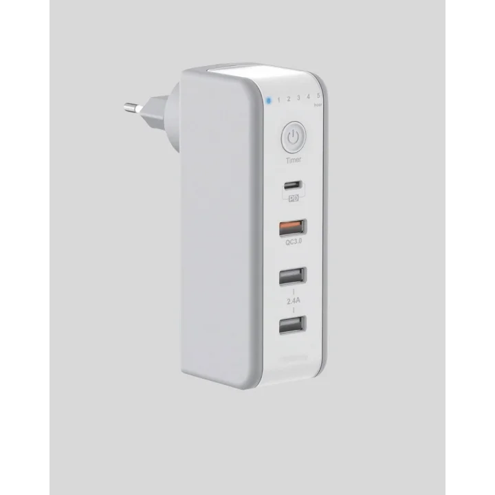 Mey İthalat® Hızlı Şarj Destekli Zaman Ayarlı USB Şarj Adaptörü