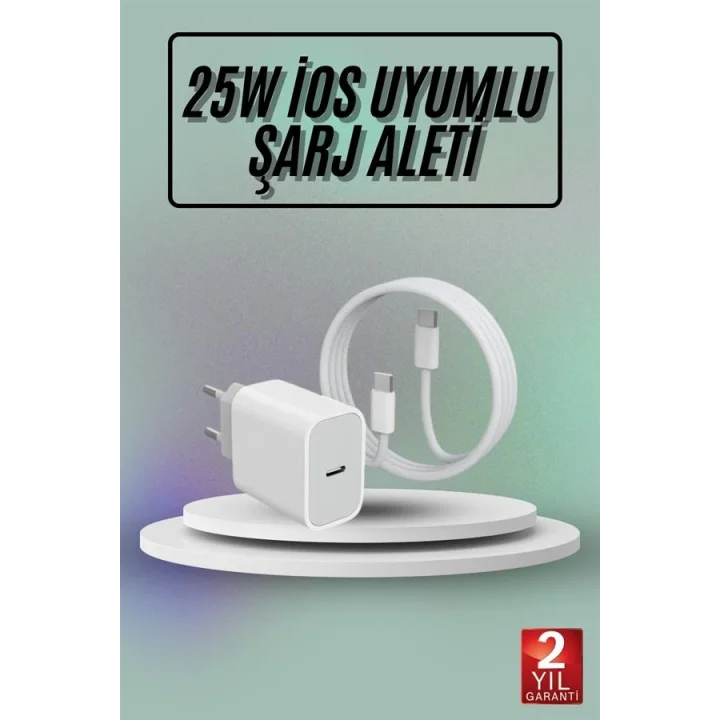 Mey İthalat® Hızlı Şarj Güç Adaptörü Şarj Aleti İOS Uyumlu 15/Pro/Pro Max