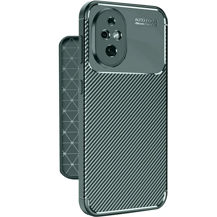 Mey İthalat®  Honor 200 Kılıf Auto Focus Karbon Kapak - Koyu Yeşil