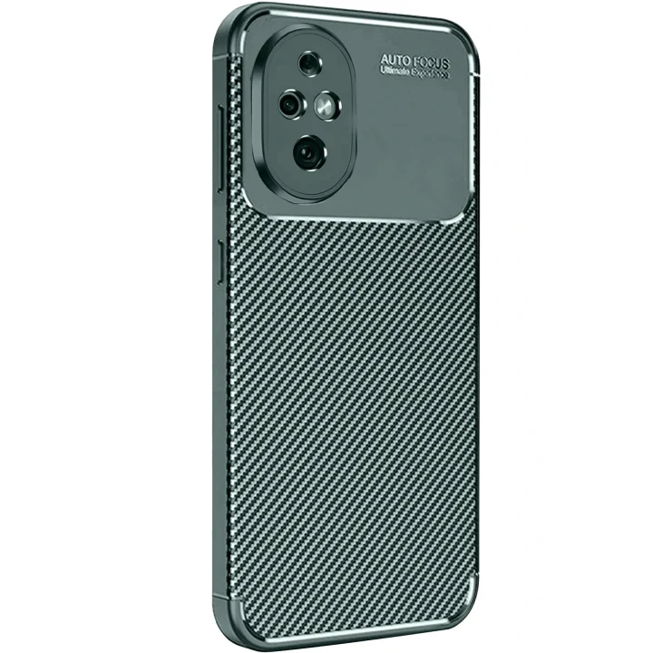Mey İthalat®  Honor 200 Kılıf Auto Focus Karbon Kapak - Koyu Yeşil