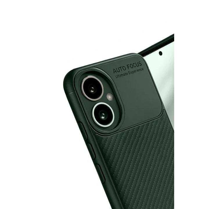 Mey İthalat®  Honor 400 Kılıf Auto Focus Karbon Kapak - Koyu Yeşil