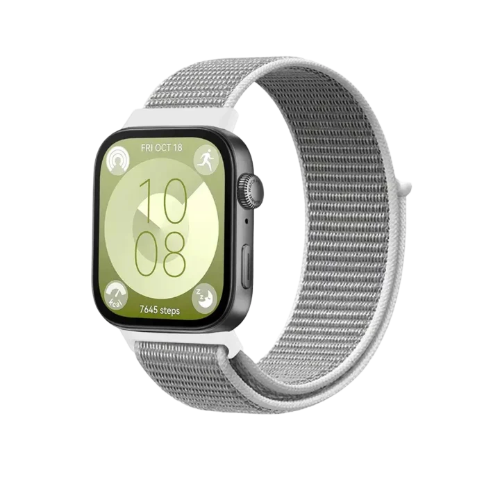 Mey İthalat®  Huawei Fit 4 Hasırlı Cırtcırtlı Kordon - Beyaz