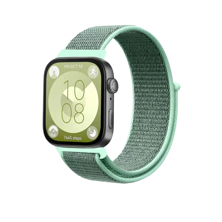 Mey İthalat®  Huawei Fit 4 Hasırlı Cırtcırtlı Kordon - Turkuaz