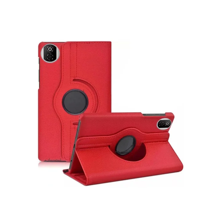 Mey İthalat®  Huawei Honor Pad X7 360 Tablet Deri Kılıf - Kırmızı