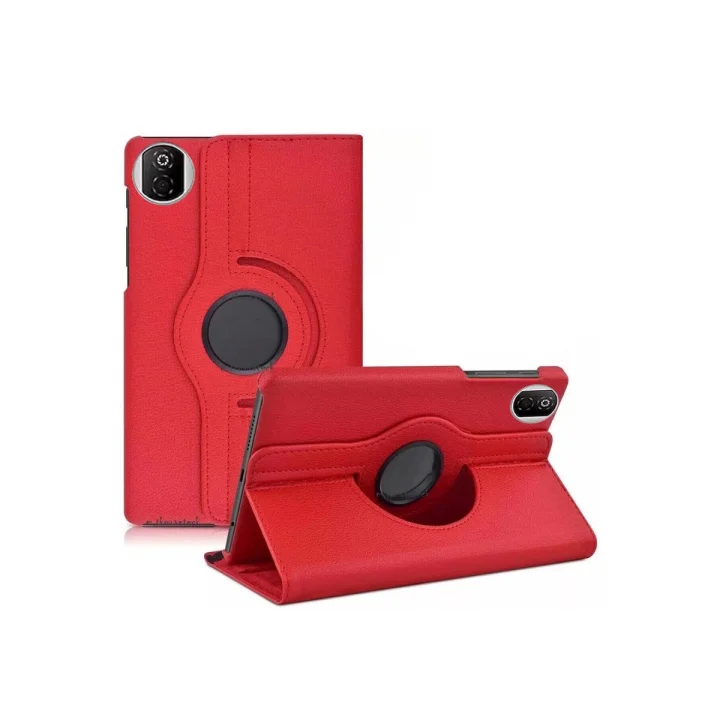 Mey İthalat®  Huawei Honor Pad X7 360 Tablet Deri Kılıf - Kırmızı