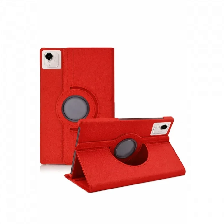 Mey İthalat®  Huawei Honor Pad X9A 360 Tablet Deri Kılıf - Kırmızı