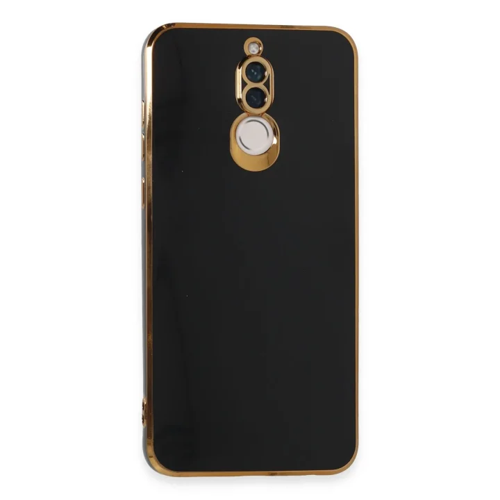 Mey İthalat®  Huawei Mate 10 Lite Kılıf Volet Silikon - Siyah