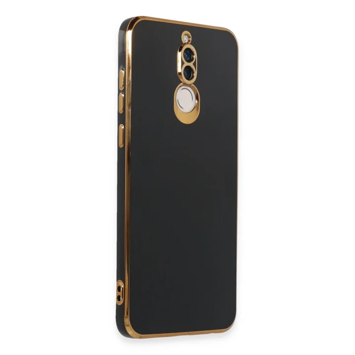 Mey İthalat®  Huawei Mate 10 Lite Kılıf Volet Silikon - Siyah