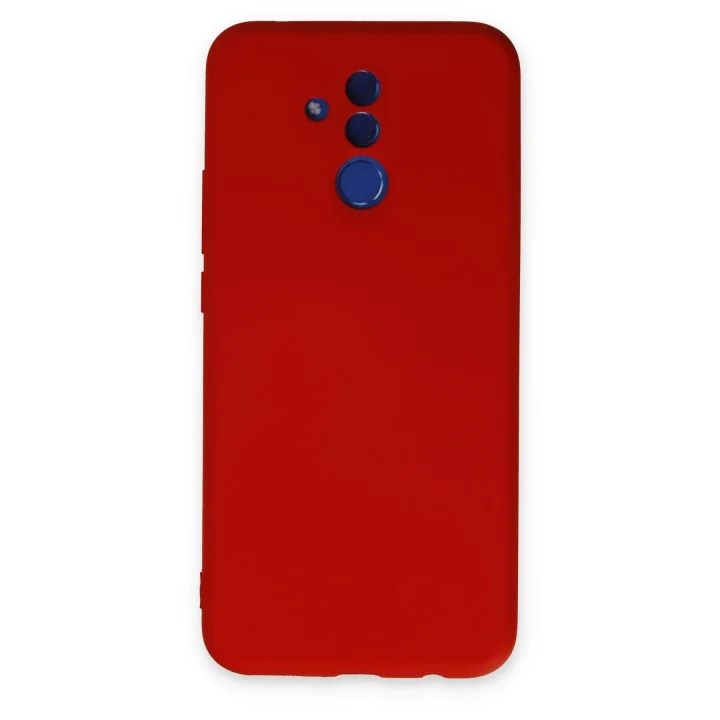Mey İthalat®  Huawei Mate 20 Lite Kılıf Nano içi Kadife Silikon - Kırmızı