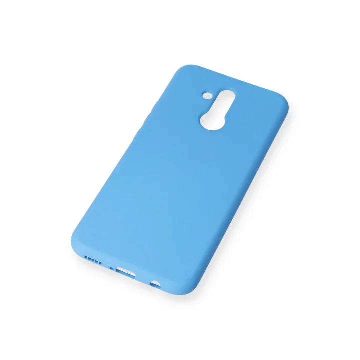 Mey İthalat®  Huawei Mate 20 Lite Kılıf Nano içi Kadife Silikon - Mavi