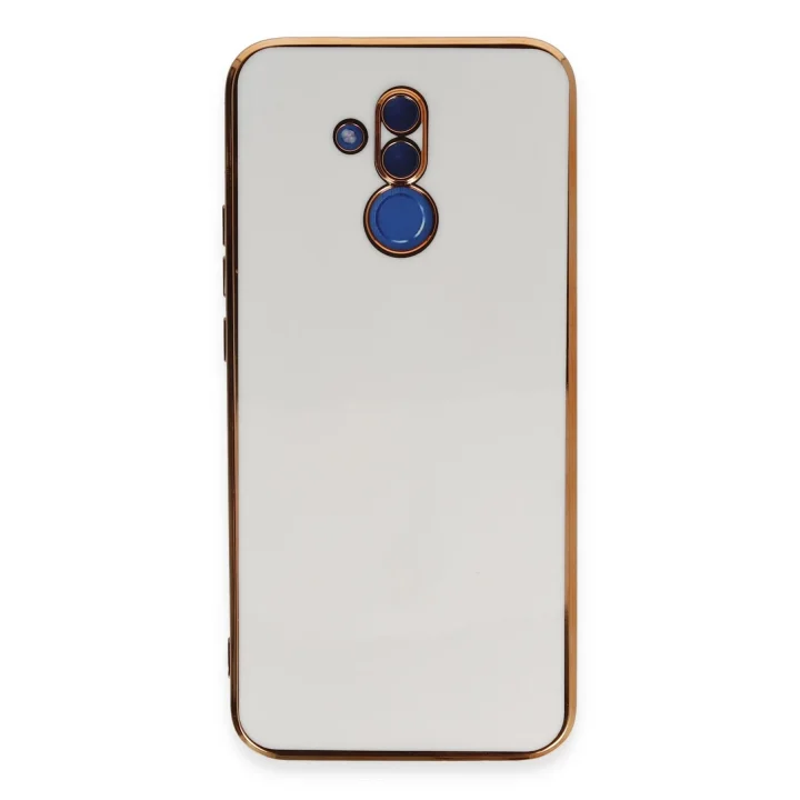 Mey İthalat®  Huawei Mate 20 Lite Kılıf Volet Silikon - Beyaz