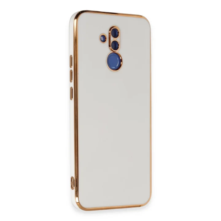 Mey İthalat®  Huawei Mate 20 Lite Kılıf Volet Silikon - Beyaz