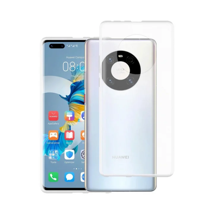 Mey İthalat®  Huawei Mate 40 Pro Kılıf Lüx Şeffaf Silikon