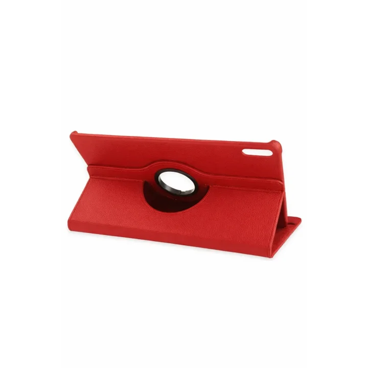 Mey İthalat®  Huawei MatePad 11 10.9 360 Tablet Deri Kılıf - Kırmızı