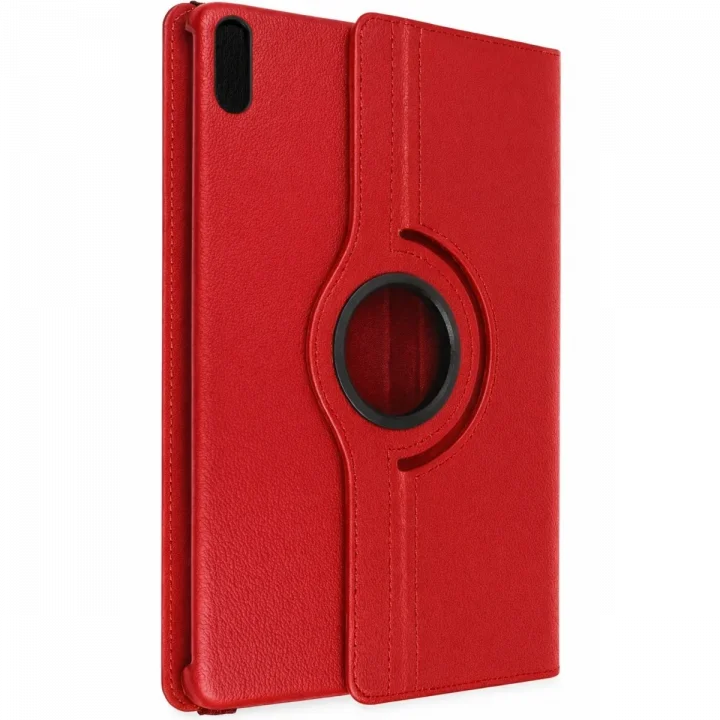 Mey İthalat®  Huawei MatePad 11 10.9 360 Tablet Deri Kılıf - Kırmızı