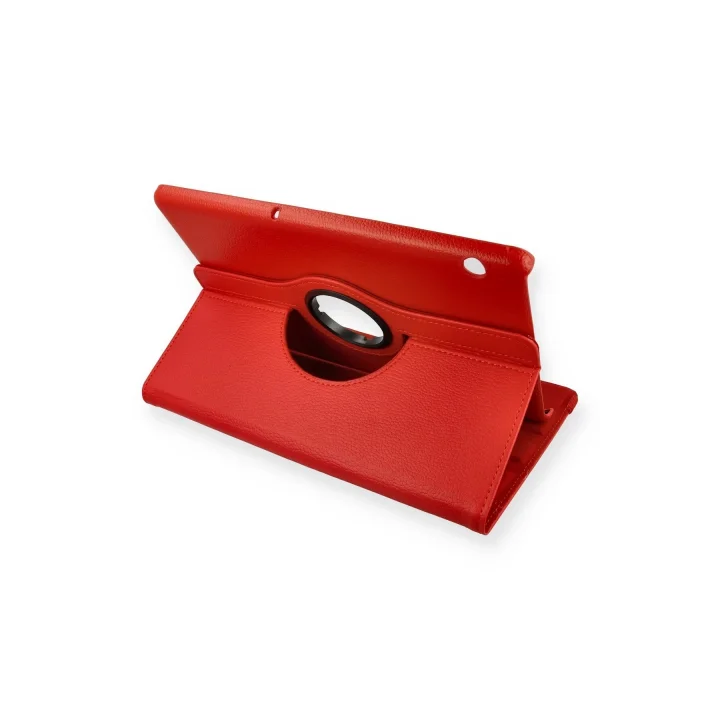 Mey İthalat®  Huawei MediaPad T5 10 Kılıf 360 Tablet Deri Kılıf - Kırmızı