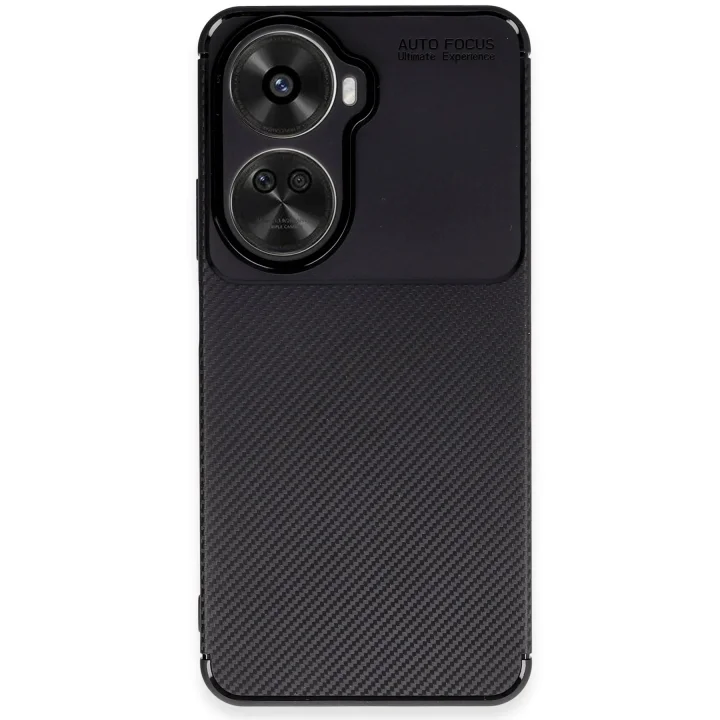 Mey İthalat®  Huawei Nova 12 SE Kılıf Auto Focus Karbon Kapak - Siyah