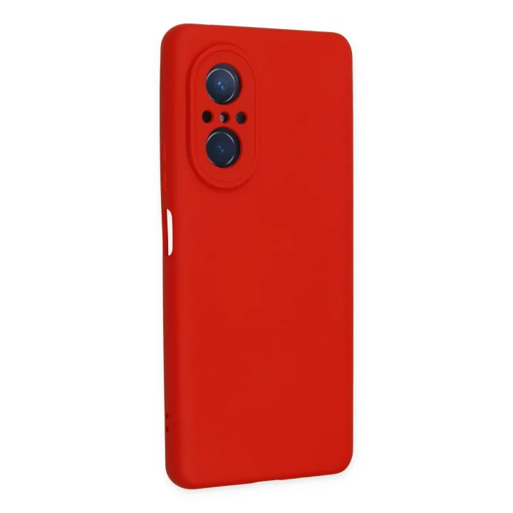 Mey İthalat®  Huawei Nova 9 SE Kılıf Nano içi Kadife Silikon - Kırmızı