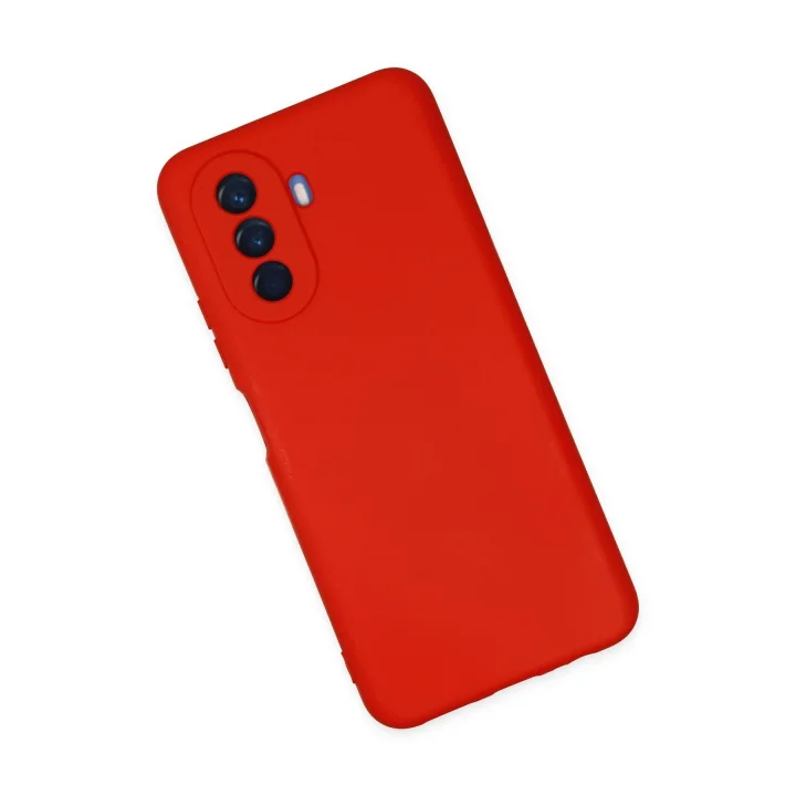 Mey İthalat®  Huawei Nova Y70 Kılıf Nano içi Kadife Silikon - Kırmızı
