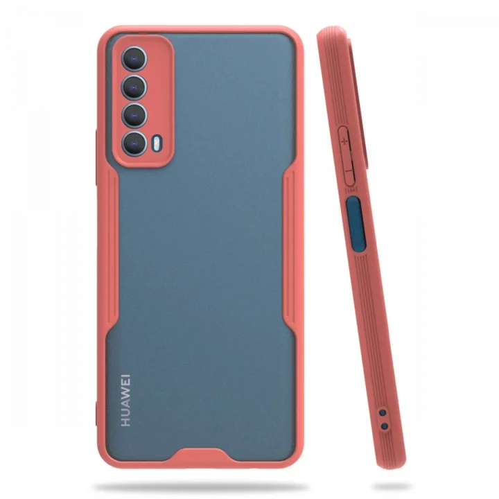 Mey İthalat®  Huawei P Smart 2021 Kılıf Platin Silikon - Pembe