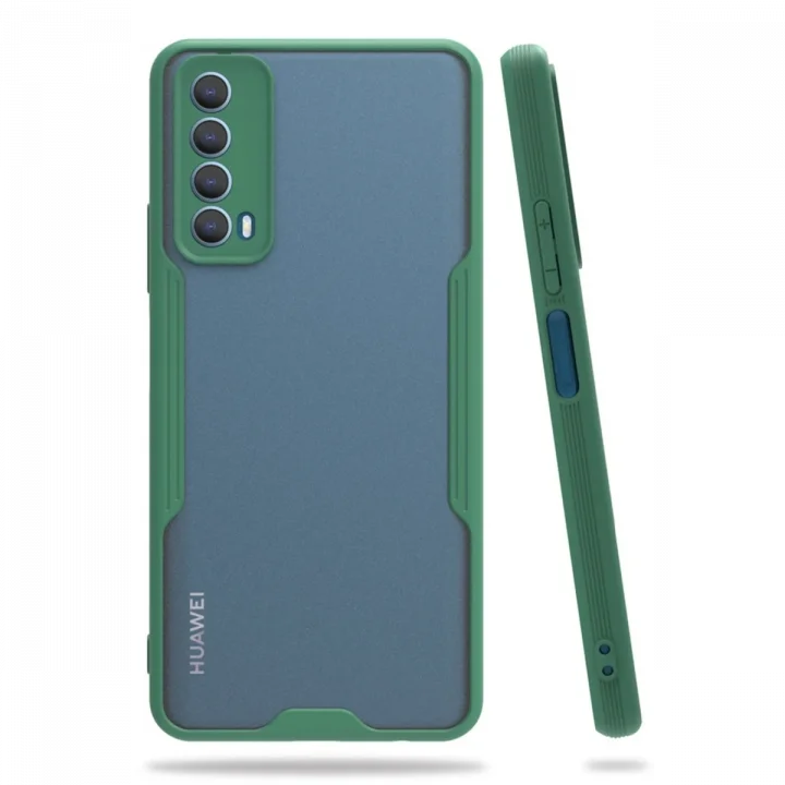 Mey İthalat®  Huawei P Smart 2021 Kılıf Platin Silikon - Yeşil