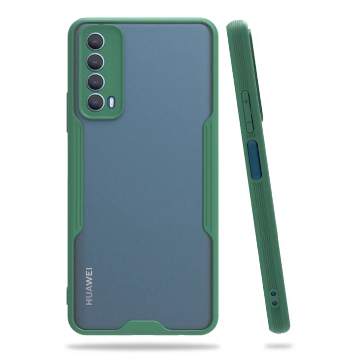 Mey İthalat®  Huawei P Smart 2021 Kılıf Platin Silikon - Yeşil