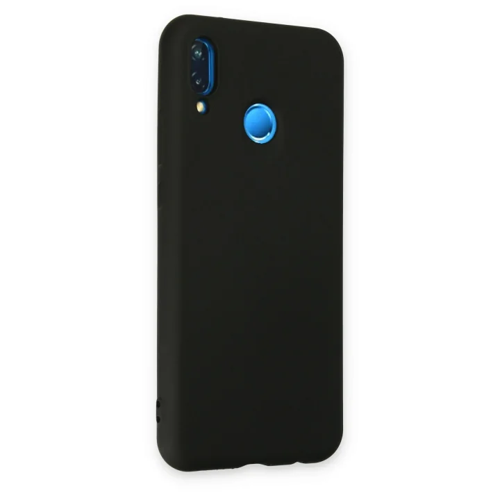 Mey İthalat®  Huawei P20 Lite Kılıf Nano içi Kadife Silikon - Siyah