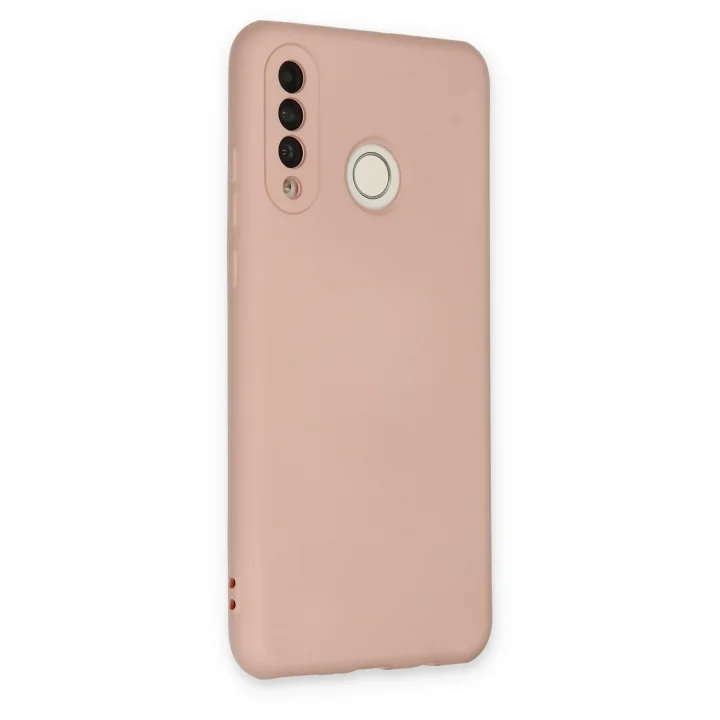 Mey İthalat®  Huawei P30 Lite Kılıf Nano içi Kadife Silikon - Pudra