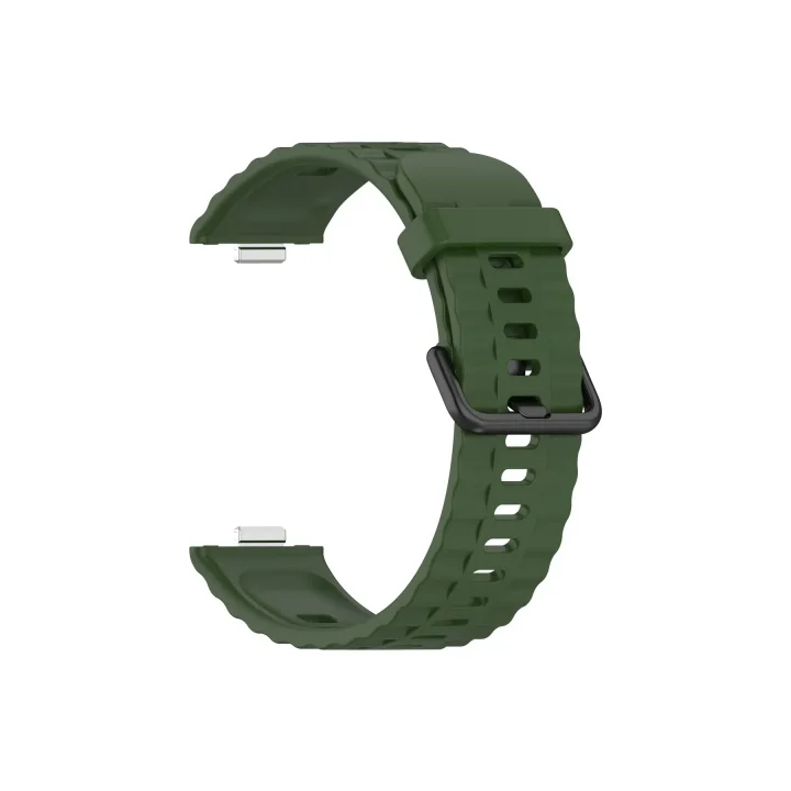 Mey İthalat®  Huawei Watch Fit 3 Klasik Kordon - Koyu Yeşil