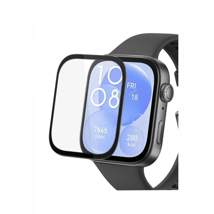 Mey İthalat®  Huawei Watch Fit 3 Polymer Nano Ekran Koruyucu - Şeffaf
