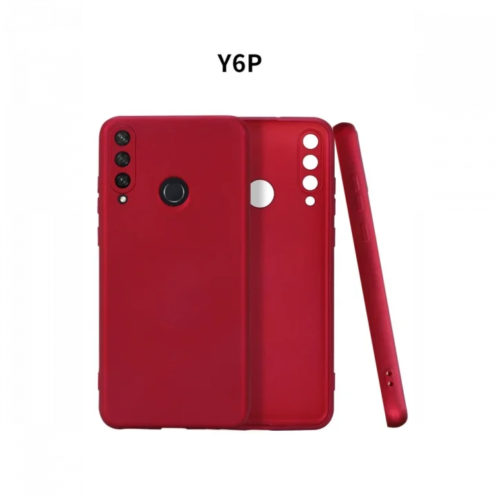 Mey İthalat®  Huawei Y6P Kılıf First Silikon - Bordo