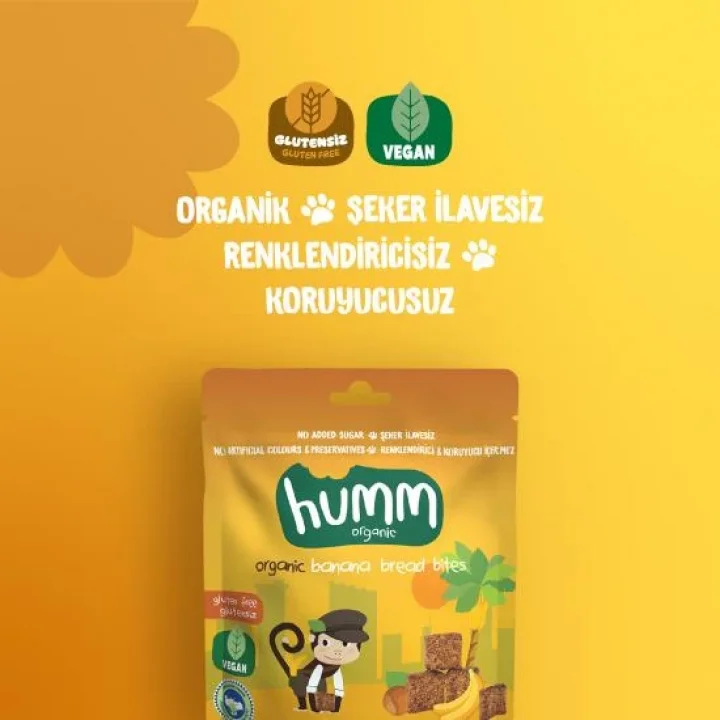 Mey İthalat® Organik Glutensiz Vegan Muzlu Kek 30 Gr